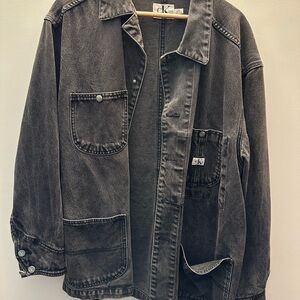 Calvin Klein Vintage Denim Charcoal Shirt Jacket